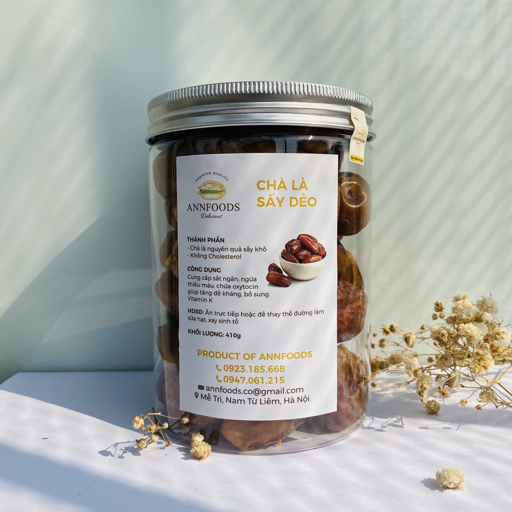 Chà Là Sấy Dẻo Chà Là Sấy Ngon Chuẩn Loại 1 Bổ Sung Vitamin K Cung Cấp Chất Sắt Tăng Sức Đề Kháng - Annfoods
