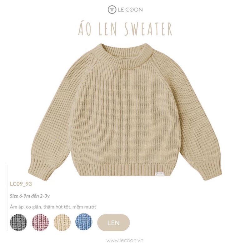 Le coon LC0993 áo len sweater cho bé 6m-3y