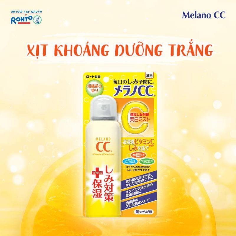 [AUTHENTIC]  Xịt Khoáng Dưỡng Trắng Melano CC Rohto Whitening Mist 100g