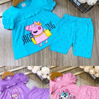 Set 3 bộ thun cotton cho bé gái