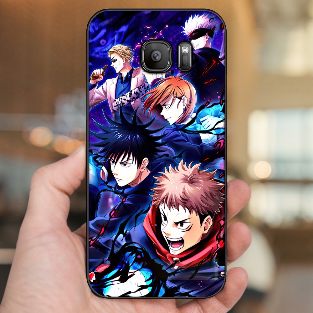 Ốp lưng Samsung S6, S6 Edge, S6 Edge Plus, S7, S7 Edge viền đen in hình Yuji Jujutsu Kaisen