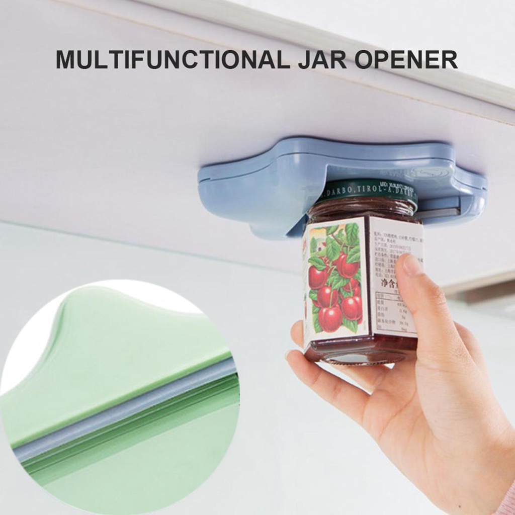 MAGIC Hot New Jar Opener With Tapered Sticker Lid Openers Arthritis Glass Jar Opener Silicone Teeth for Seniors week Hand Arthritis Easy installation Effortlessly Kitchen Accessories Under Counter Can Opener