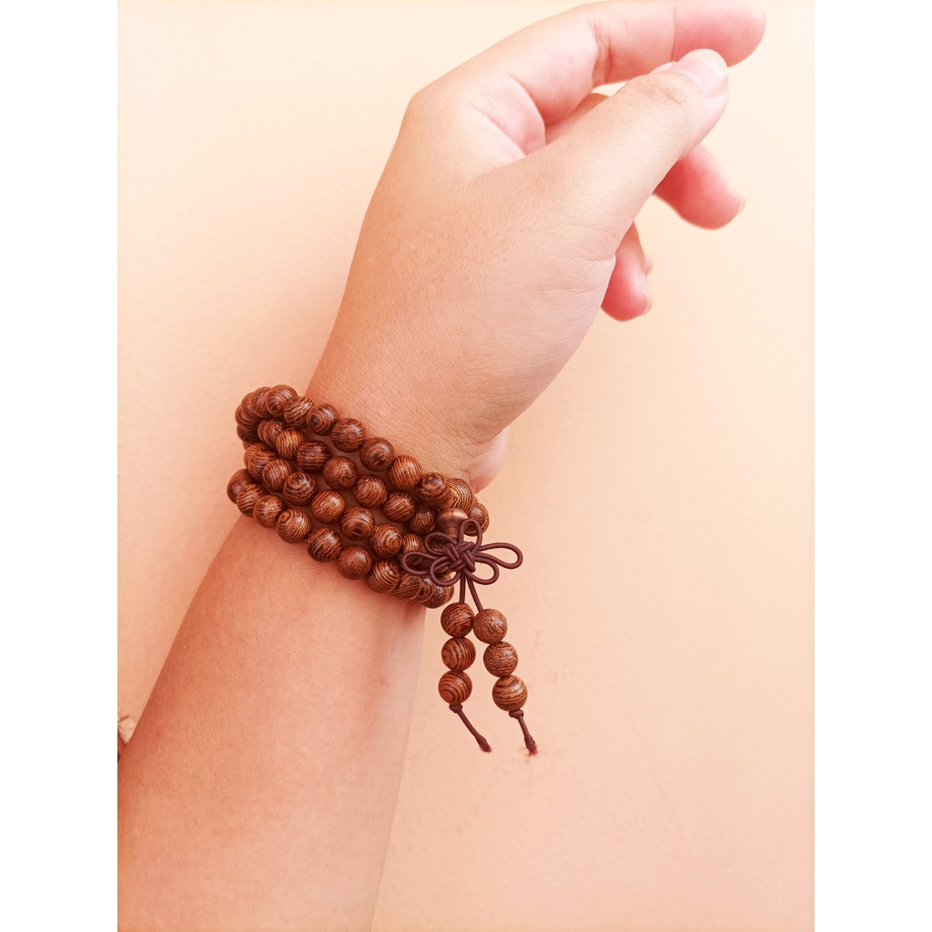 Vòng Tay Chuỗi Hạt Gỗ Coracara 108 Hạt 6mm quấn 4 vòng
