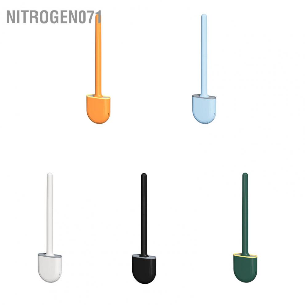 Nitrogen071 Wall Mounted Toilet Brush Mini Bathroom Cleaning with Detachable Handle