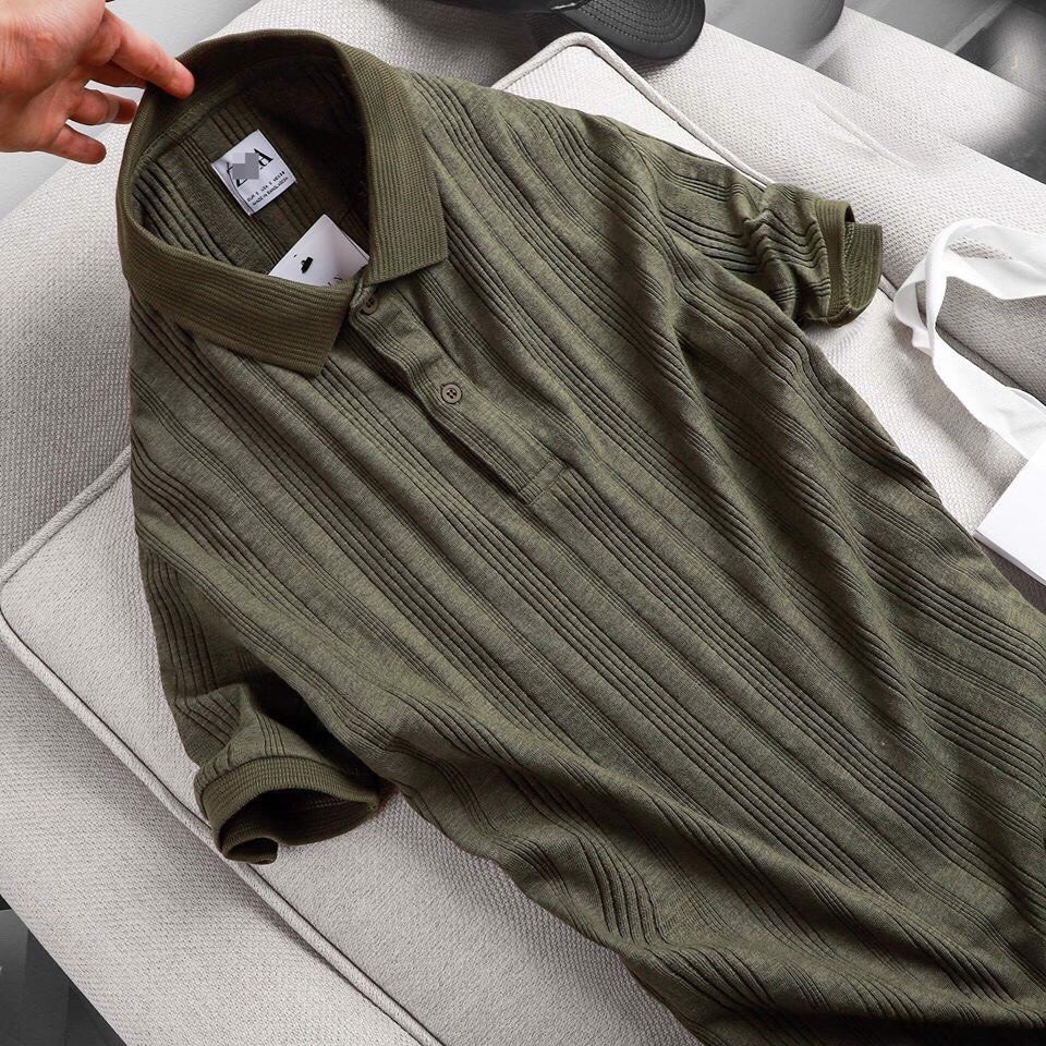 Áo Polo Nam ZARA Chất Len Dáng Slim-fit Phối Line