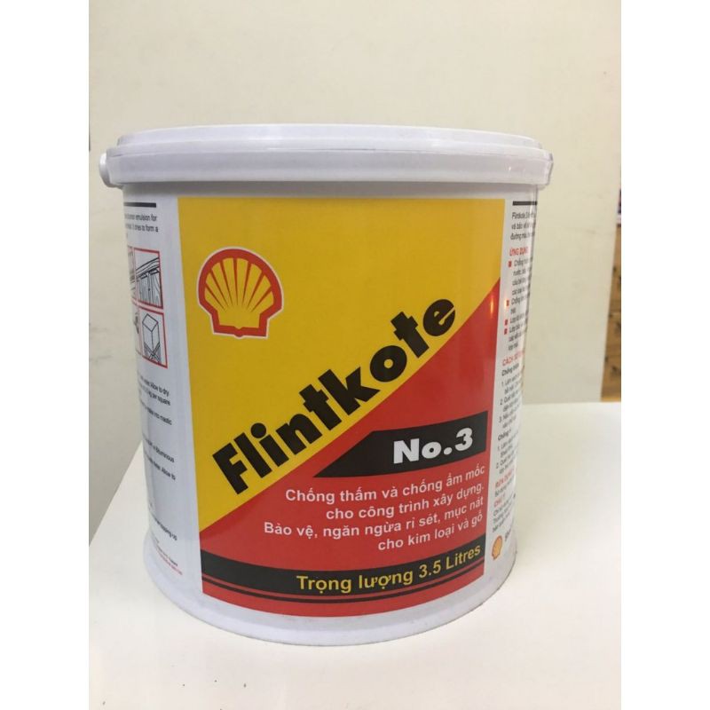 Sơn Chống Thấm Bể Cá Koi SHELL FLINTKOTE - Hộp 1L và 3.5L - Sơn Đen Chính Hãng FLINKOTE No.3 Thái Lan [CEC Store]