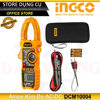 Đồng hồ kẹp kỹ thuật số ac/dc ingco dcm10004 ampe kìm 6000 số đếm, lưu dữ liệu, đèn nền hiển thị, đèn flash