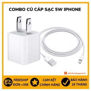 [  FREESHIP ] Củ sạc iPhone 5W chính hãng cho iPhone/ iPad/ Airpod bảo hành 1 đổi 1 trong 12 tháng - HappyTech