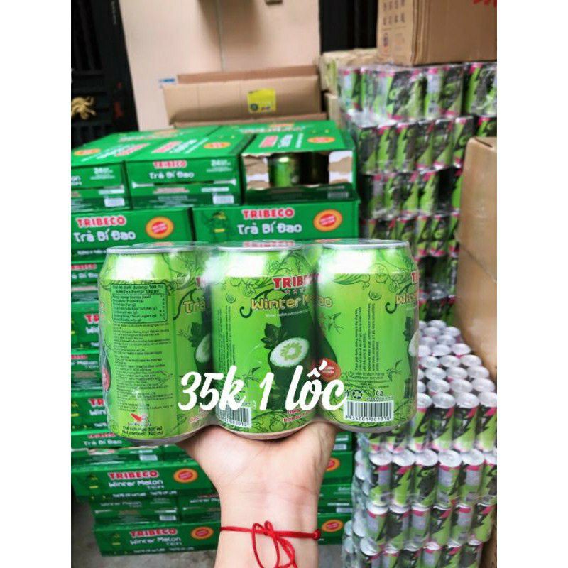 Lốc 6 lon nước bí đao tribico 320ml