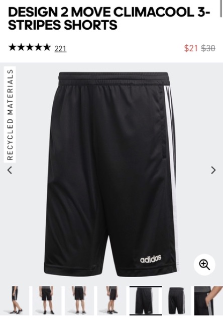 Quần short Adidas chính hãng - chất Climate thấm hút co giãn