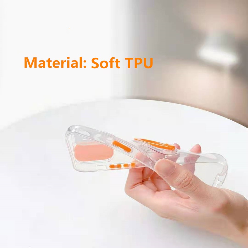 Ốp Điện Thoại Mềm Trong Suốt Kiểu Trượt Bảo Vệ Camera Cho iPhone 11 12 13 14 Pro Max 14 Plus 12 13 Pro Max
