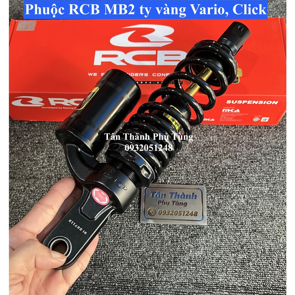 Phuộc RCB MB2 Vario, Click đen ty vàng chính hãng