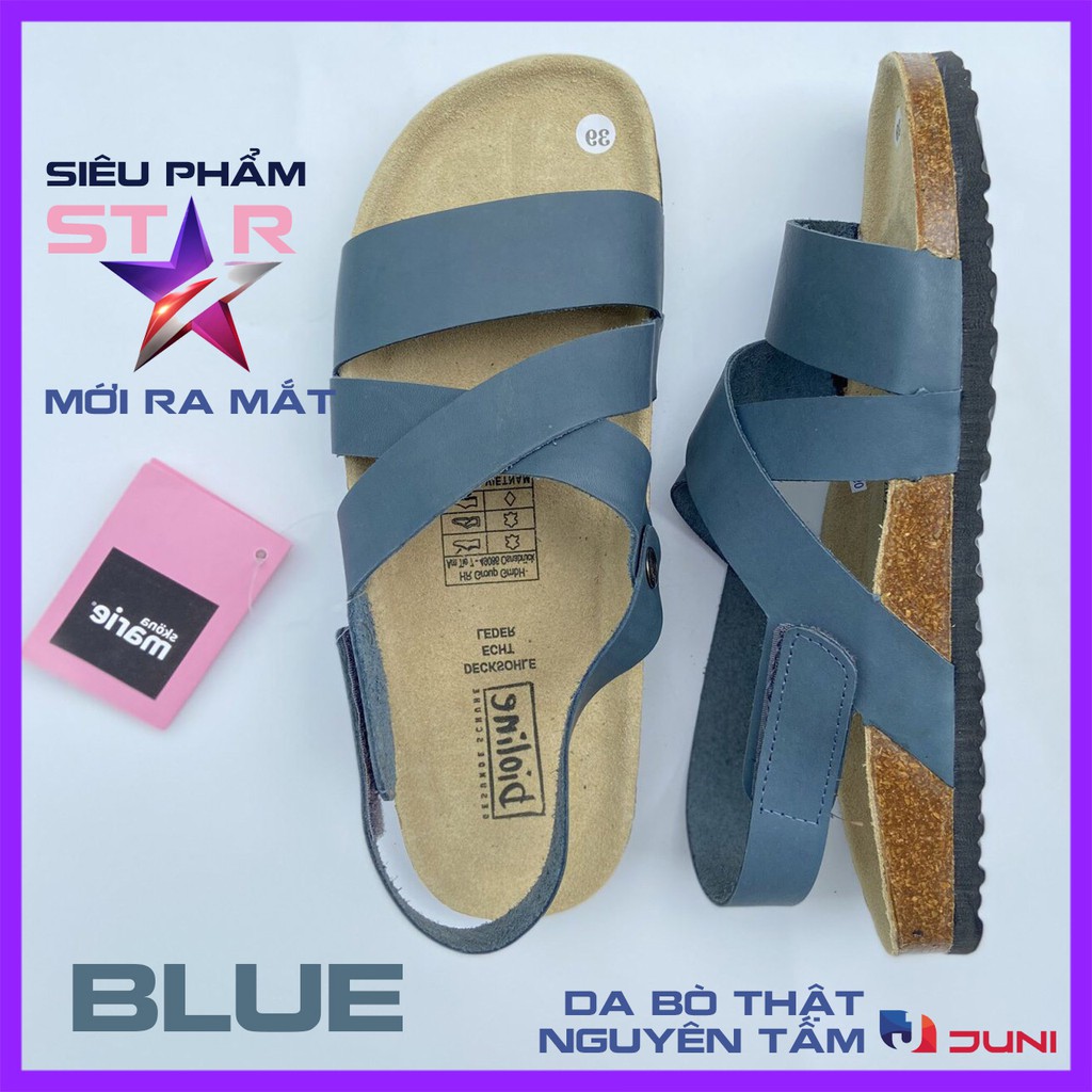 [SIÊU PHẨM MỚI RA MẮT] D21 - Dép sandal da bò thật xỏ ngón - SIÊU HOT - Đế trấu - Juni Store