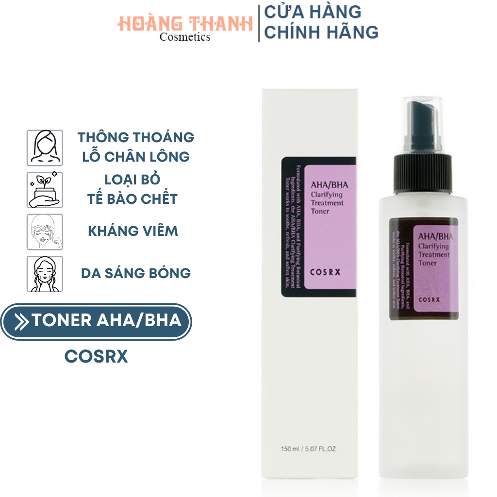 Nước Hoa Hồng COSRX AHA/BHA Clarifying Treatment Toner 150ml