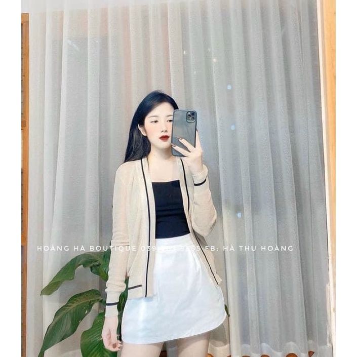 HÀNG CAO CẤP - Áo khoác cardigan len mỏng viền qc - G0C | BigBuy360 - bigbuy360.vn