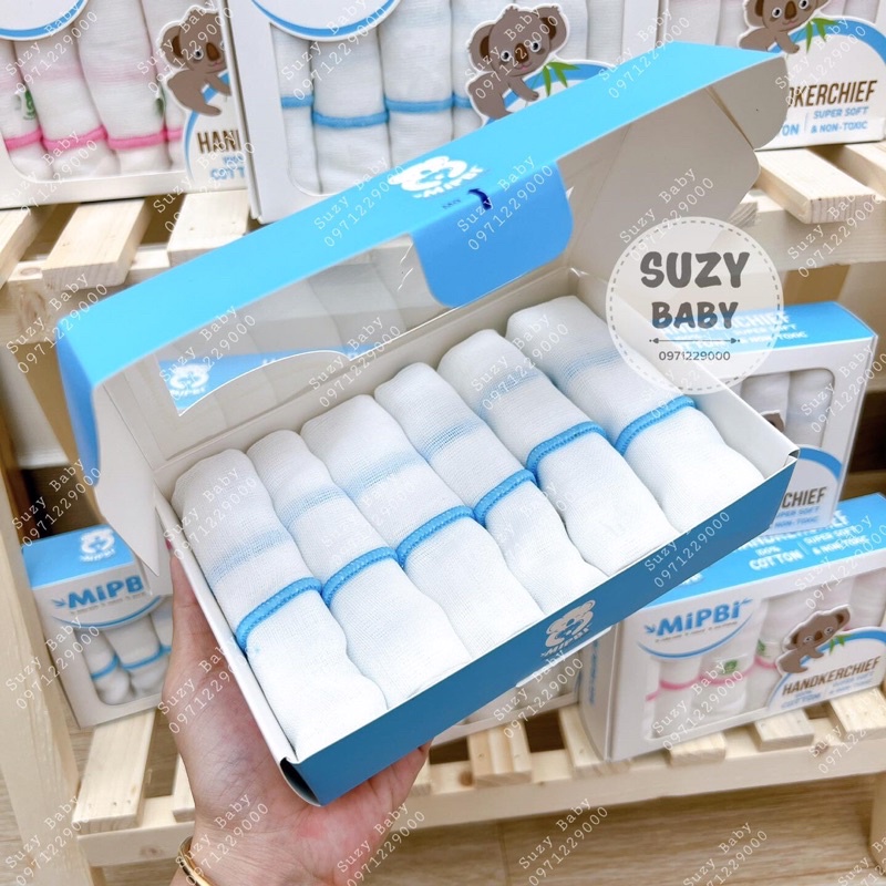 Set 6 khăn xô sữa Mipbi
