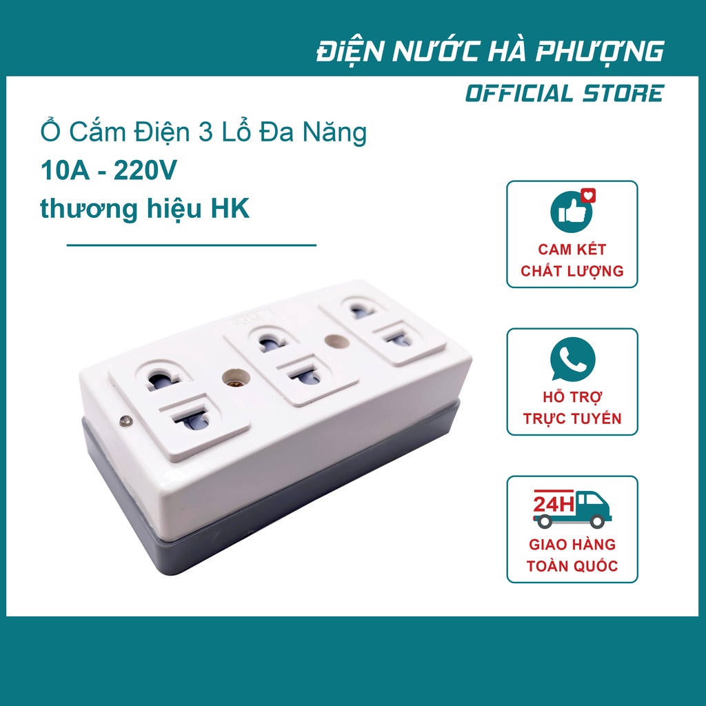 Ổ Cắm 3 Lổ Không Dây PiPo Đa Năng (tặng kèm vít và tắc kê)