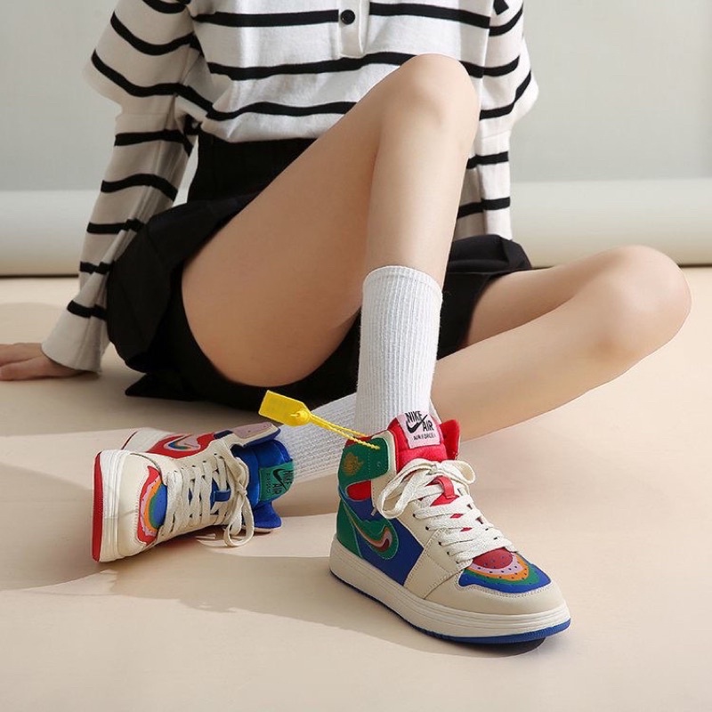 Gàiy thể thao cầu vồng cao cổ