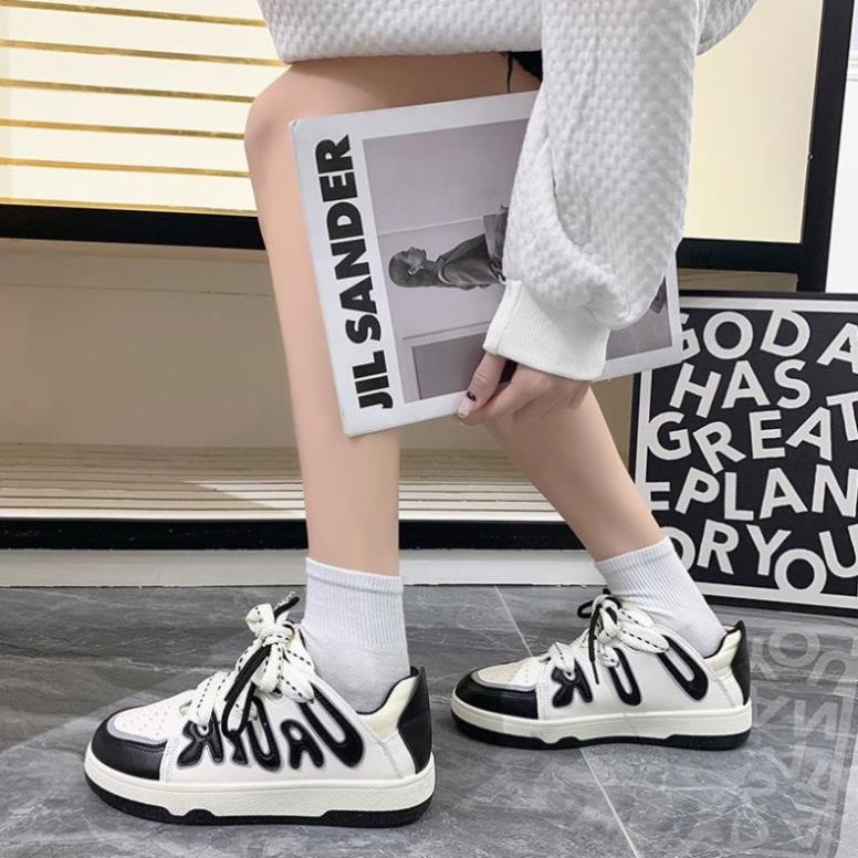 Giày thể thao nữ độn đế cao cấp Giầy sneaker DPIDE đen trắng phong cách Ulzzang Hot trend 2022