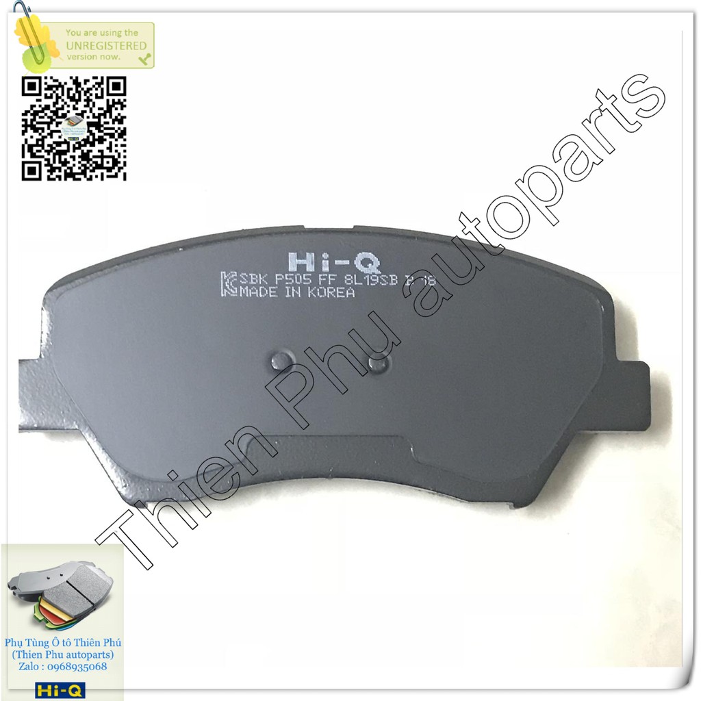 Má phanh chính hãng Hi-Q cho Accent  trước + Elantra + K3  + Cerato + RIO + Rondo