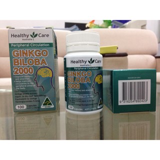 Viên tuần hoàn Bổ não Healthy Care Ginkgo Biloba 2000mg - 100 viên Nội địa Úc [ Date 2021]