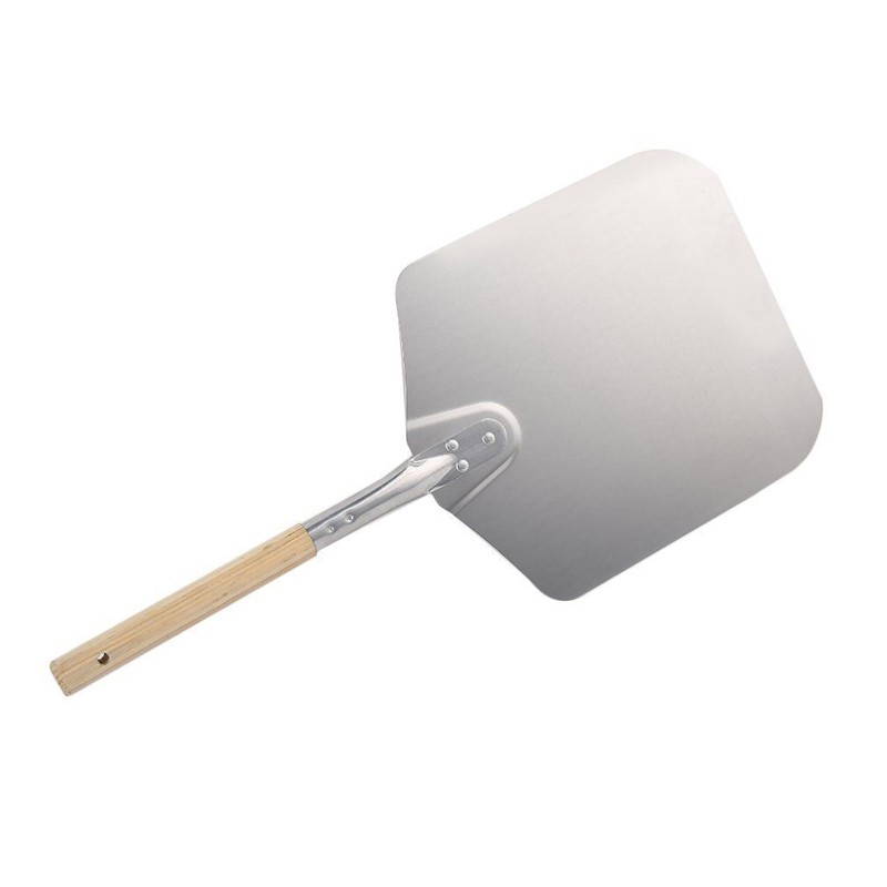 Xẻng xúc bánh pizza vuông 58cm bằng gỗ và nhôm