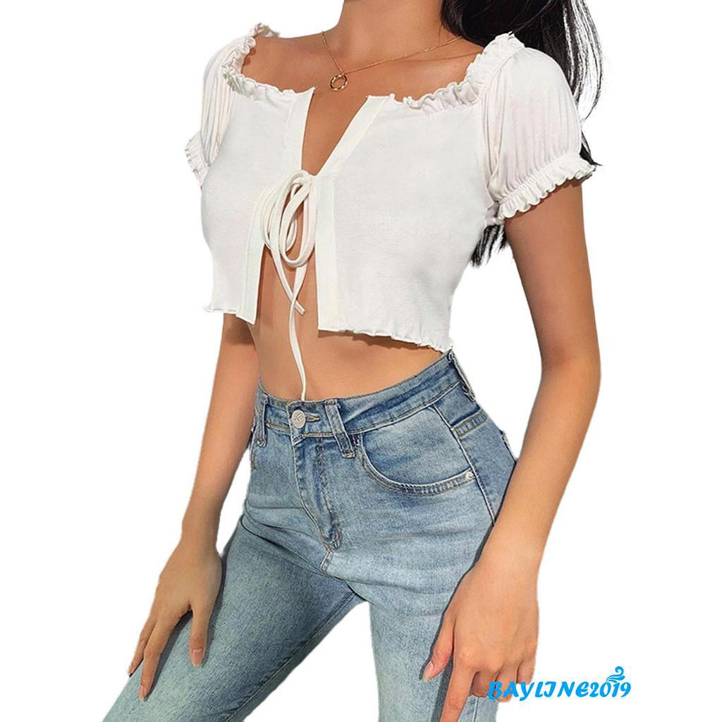 Áo Croptop Cổ Thuyền Màu Trơn Thời Trang Mùa Hè Sành Điệu Cho Nữ