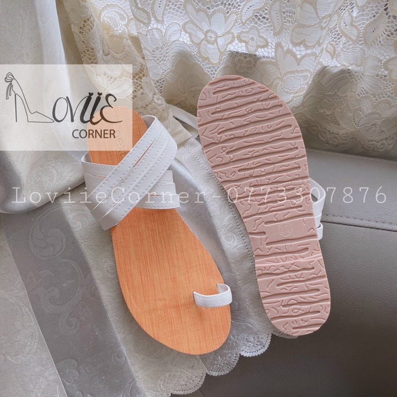 SANDAL NỮ XỎ NGÓN LOVIIECORNER- SANDAL NỮ QUAI MẢNH - GIÀY SANDAL NỮ DÂY MẢNH CHIẾN BINH - SANDAL XỎ NGÓN ĐẾ BỆT S210325