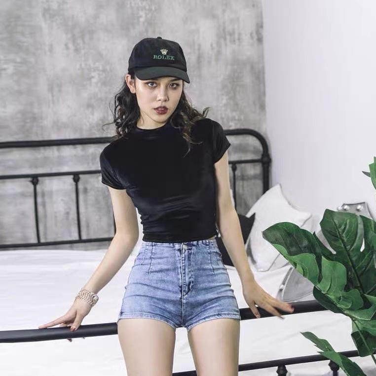 Áo Crop Top Nhung Hàn Quốc Chất Lượng Cao 995 (Size Xs-Xl)