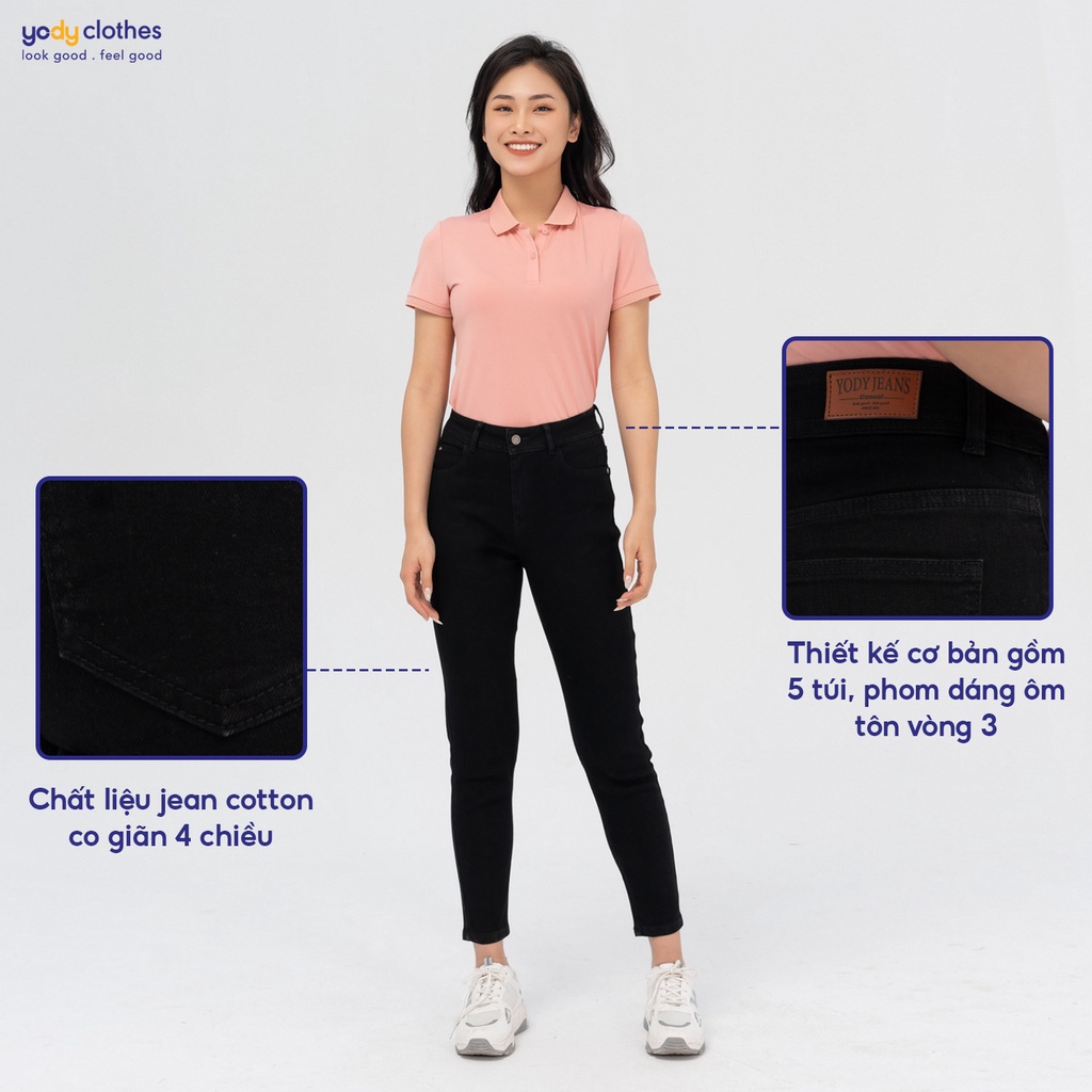 Quần jean nữ YODY skinny diễu túi dáng ôm co giãn thoải mái QJN5056