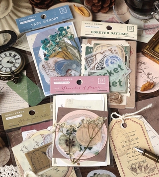 Set 30 tem dán trang trí phong cách cổ điển độc đáo