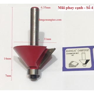 Dao phay rãnh / phay cạnh gỗ / router trục 6.35mm nhiều mẫu