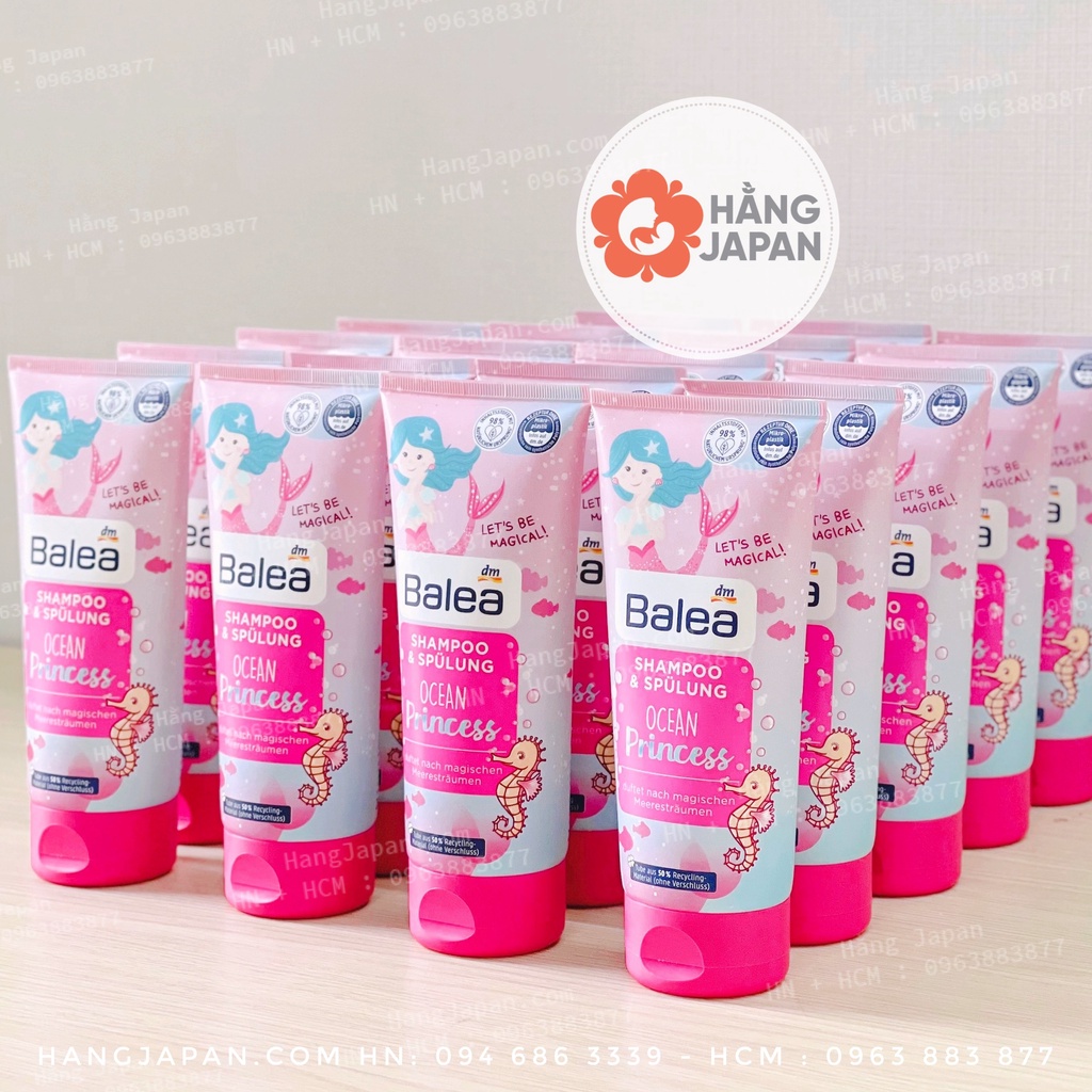 Dầu gội xả Bubchen nội địa Đức 2 trong 1 Balea Kids Little Princess an toàn cho bé 200ml