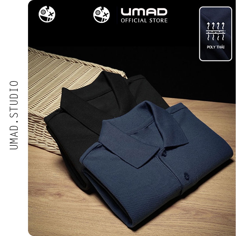 Áo thun Polo nam UMAD Basic trơn v.2 cổ bẻ vải cá sấu CVC form trẻ trung cao cấp có Big Size