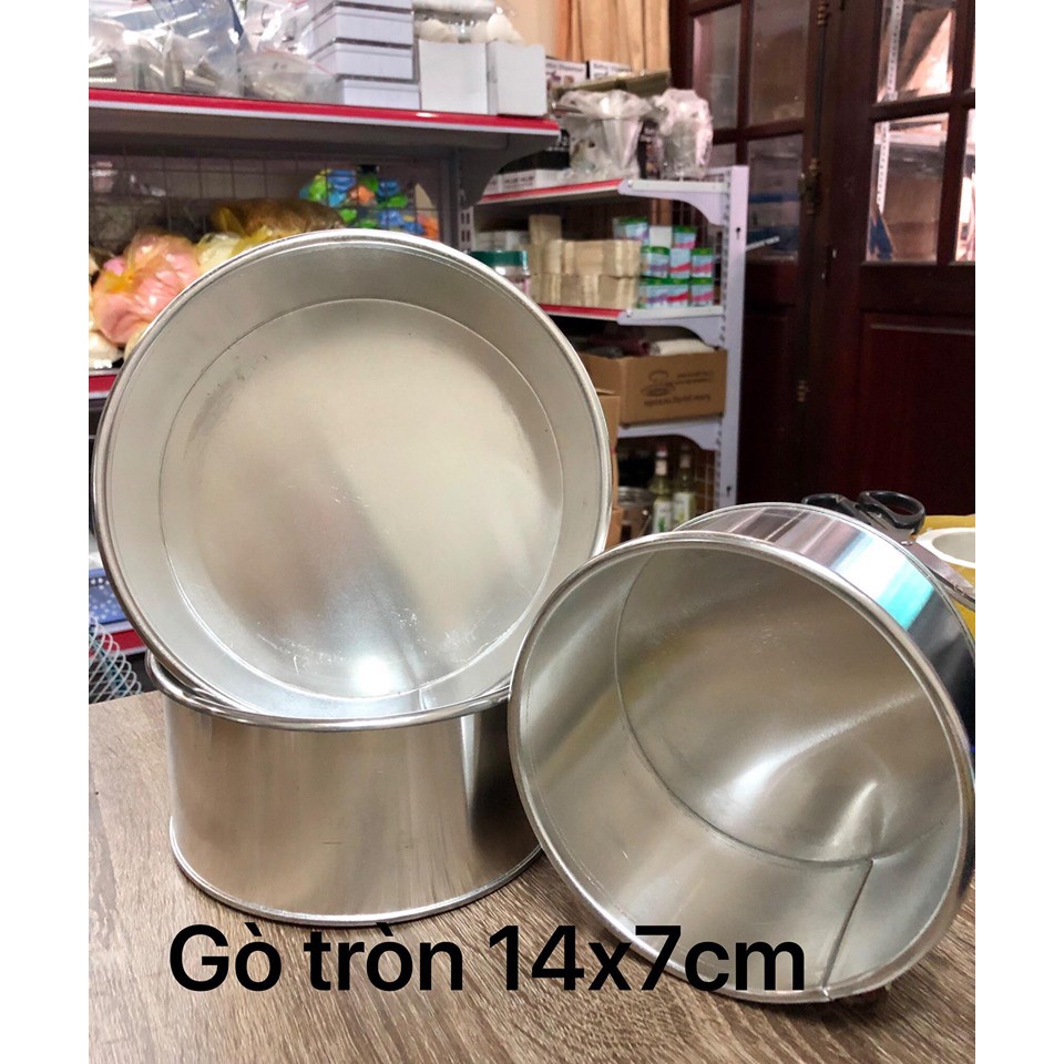 Khuôn nhôm gò tròn liền 14cm