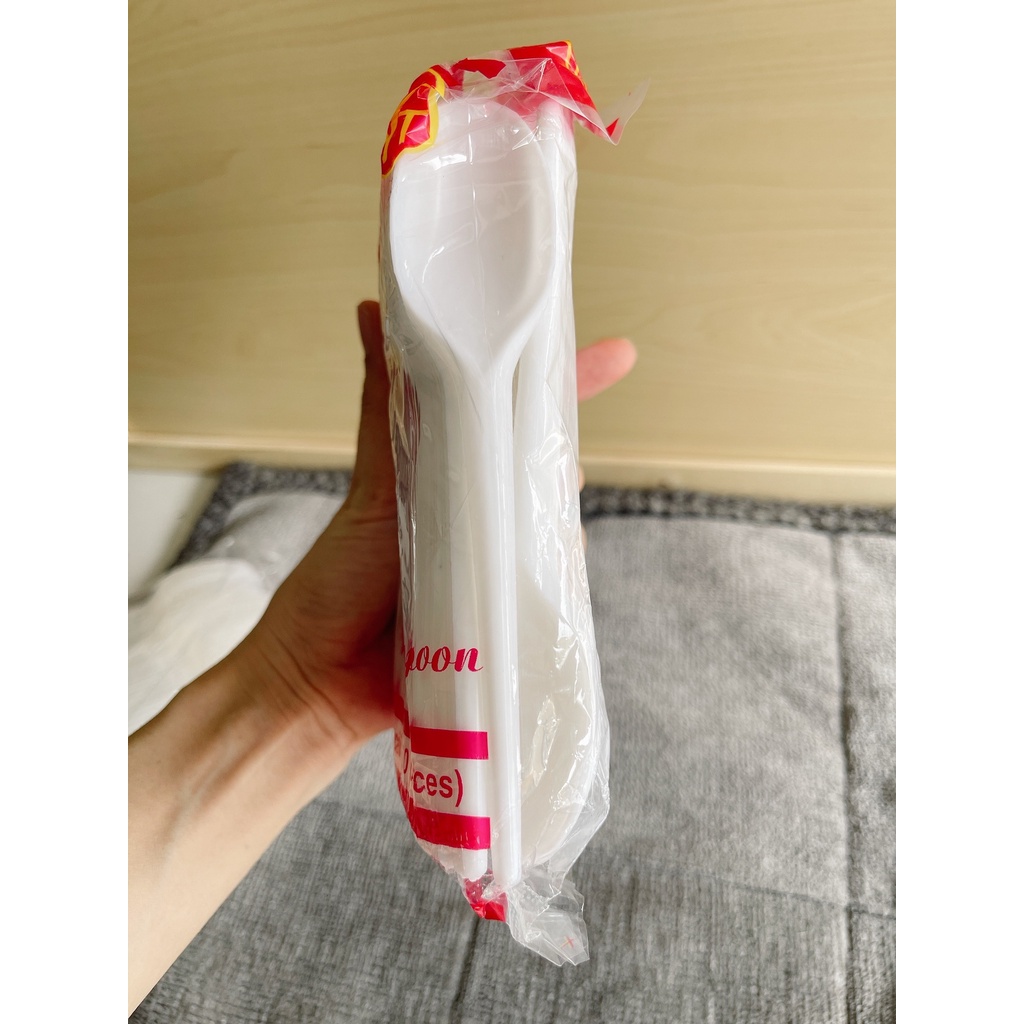 Bịch 100 cái Muỗng nhựa dùng 1 lần
