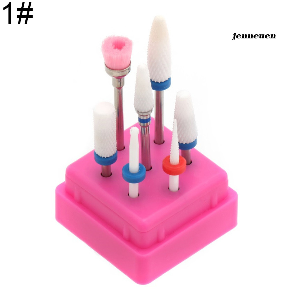 [Hàng mới về] Bộ mũi khoan móng tay bằng hợp kim thép gốm sứ hỗ trợ mài dũa móng lấy da chết làm móng nghệ thuật MJGJ