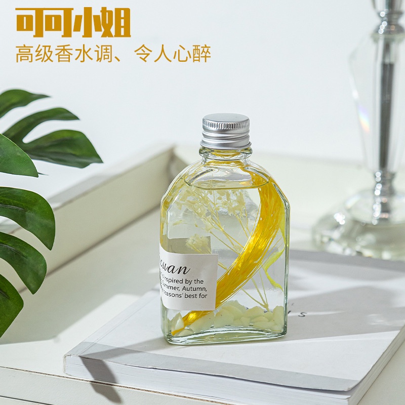 Tinh Dầu Thơm Phòng có đá Phát Sáng Ban Đêm 100ml Que Gỗ Tự Khuếch Tán Hương Khử Mùi Không Khí TD8-H2A
