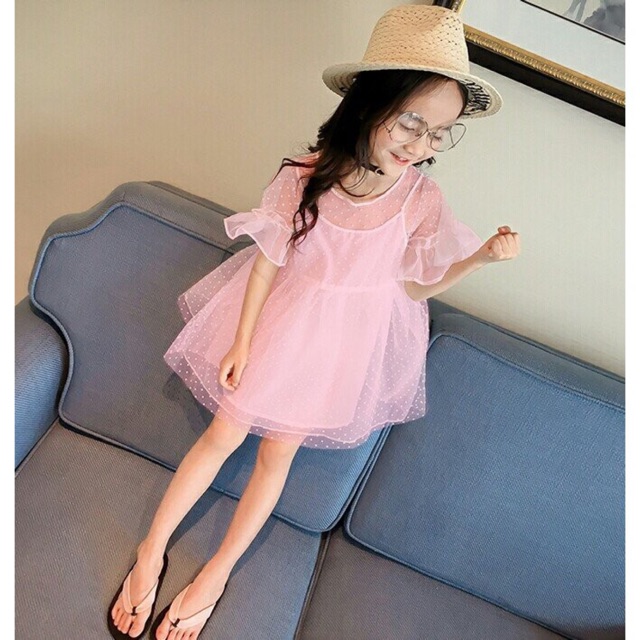 XẢ HÀNG VÁY ĐẦM CÔNG CHÚA CAO CẤP PHỐI LƯỚI TAY LOE Sz 1 - 7 GIÁ SỐC