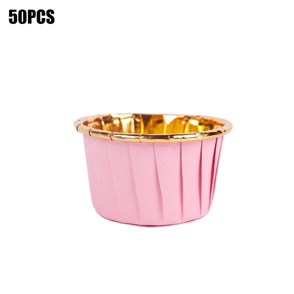 Set 50 Cốc Giấy Lá Nhôm Làm Bánh Cupcake/ Muffin