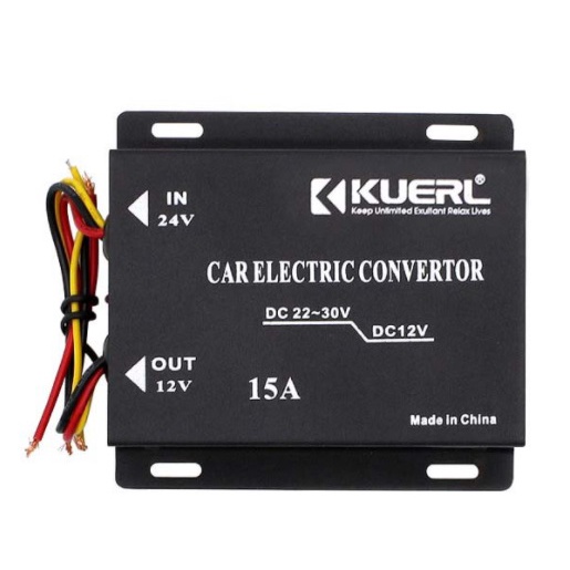 Bộ đổi nguồn 24V xuống 12V công suất lớn 30A, chính hãng, có quạt làm mát