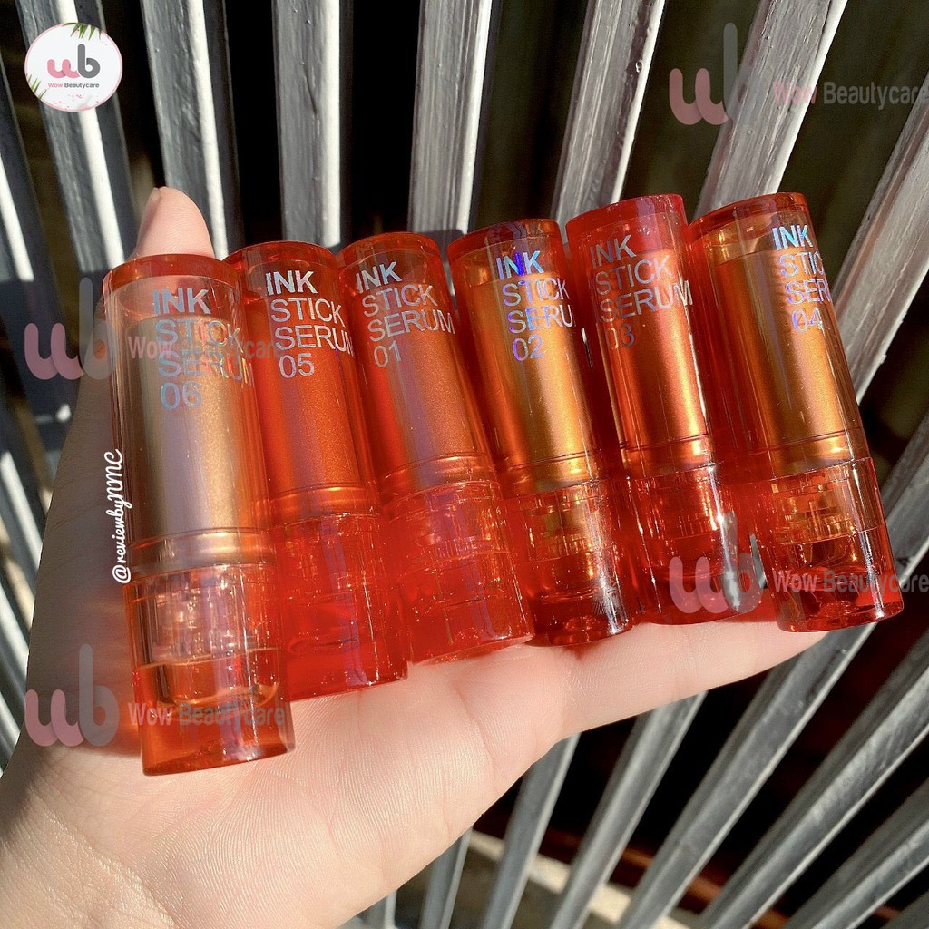 Set Son Thỏi INK Stick Serum gồm 6 cây 6 màu Trend đang rất Hot Hè năm nay.Chất son lì, bám màu lâu ,thoải mái Mix.