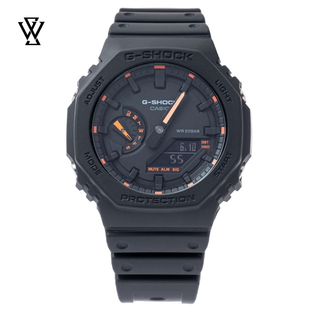 Đồng Hồ Điện Tử Nam Casio G-Shock WATCHSTORE GA-2100-1A4DR Thiết Kế Mặt Kính Khoáng Tròn 45.4mm, Vỏ Và Dây Nhựa Bền Bỉ