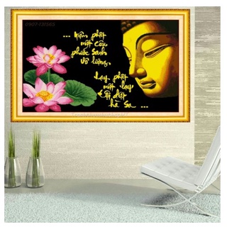 Tranh đính đá ABC phật tổ 80cm x 50cm