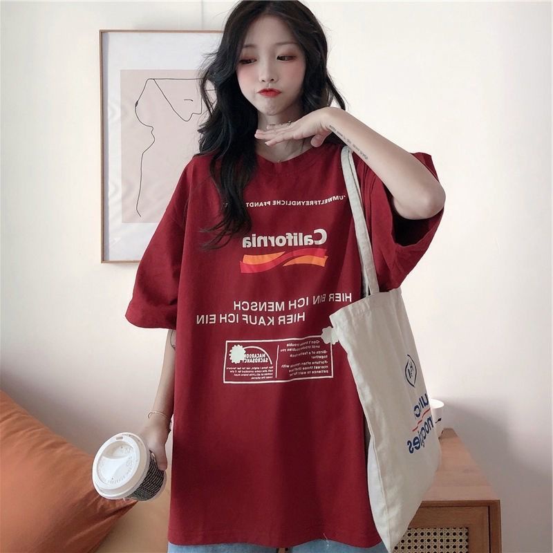 Áo Thun Ngắn Tay Dáng Rộng Phong Cách Harajuku Thời Trang Mùa Hè Mới Cho Nữ