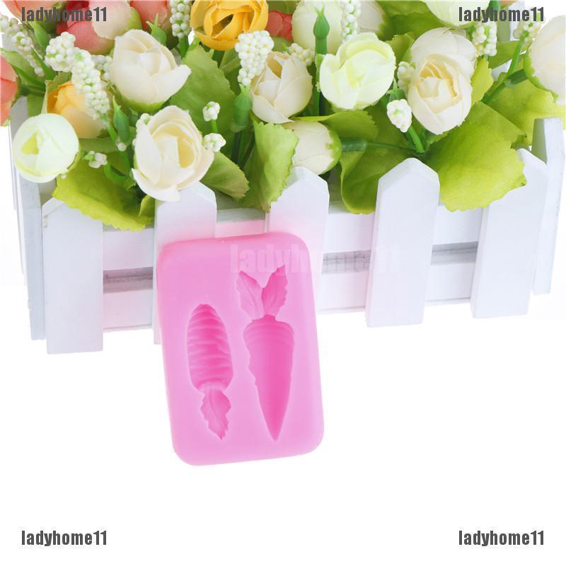 Khuôn silicon làm kẹo đường trang trí bánh hình củ cà rốt