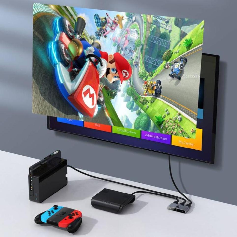 Bộ Chuyển đổi Baseus HDMI 2 chiều - Bộ chuyển đổi bộ chia HDMI 2x 4K / 30 Hz màu xám
