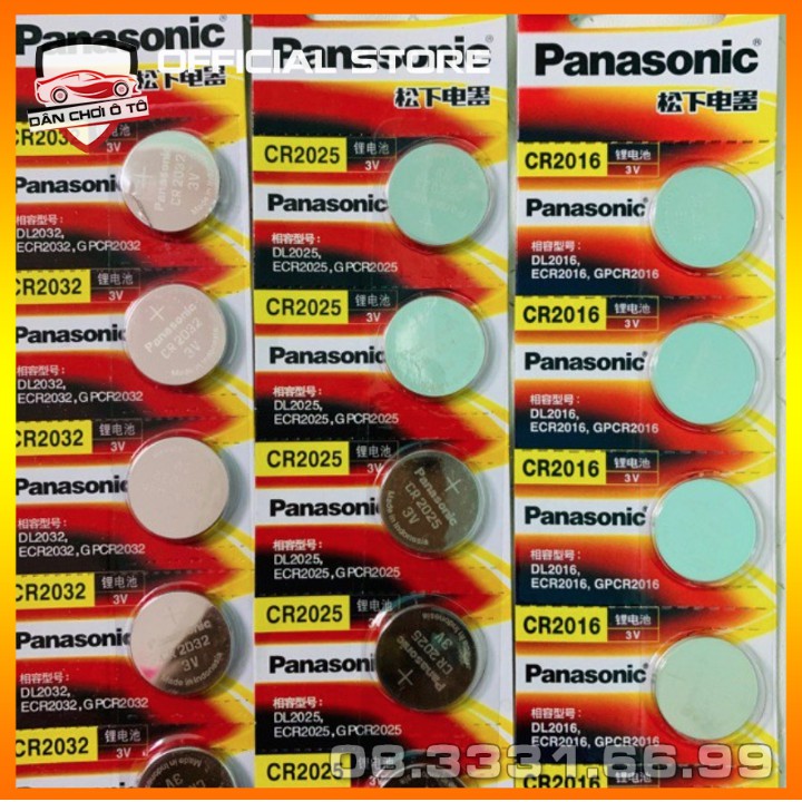 Pin Khuy Cúc Áo Panasonic CR1632 , CR1620 , CR1616 , CR2032 , CR2025 , CR2016 , CR1220 , CR2450 3V Lithium