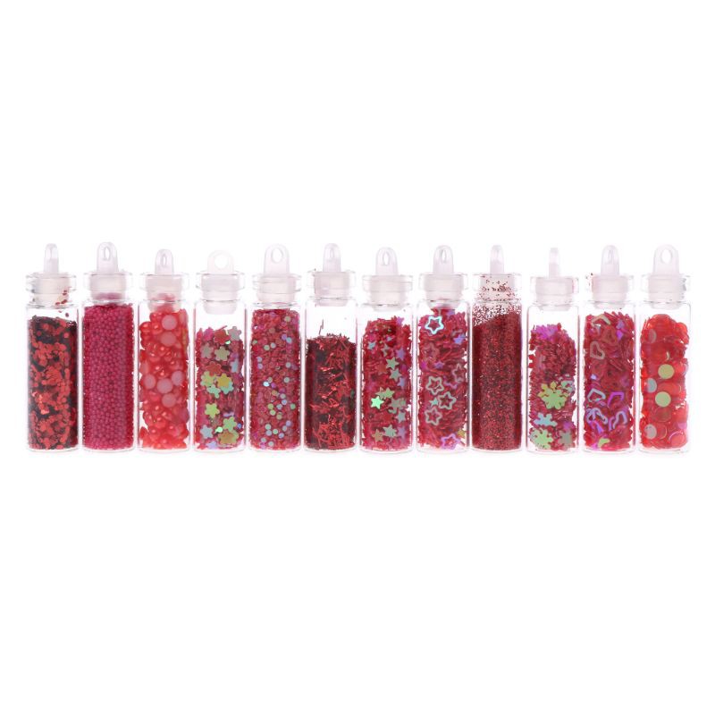 [Hàng mới về] Set 12 lọ phụ kiện trang trí móng tay