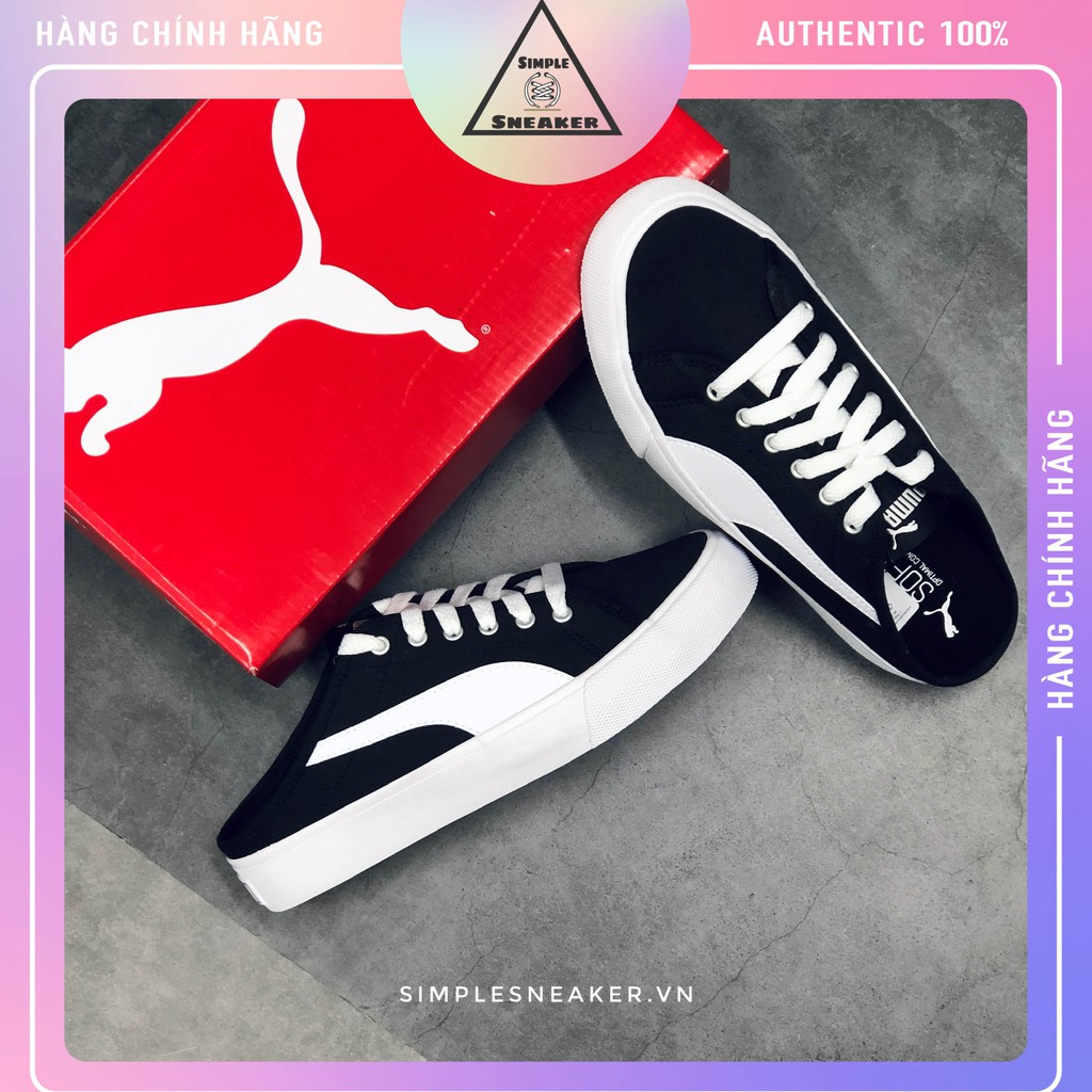 Giày Sục Puma Auth FREESHIPPuma Bari Mule Trắng Đen Chính Hãng - Giày Puma Đạp Gót Unisex Siêu Xinh